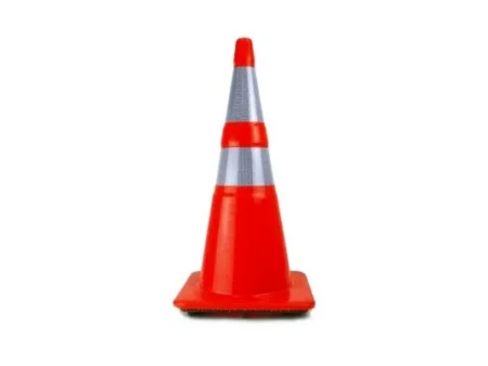 28" Traffic Cone with Recessed Reflective Collar, Orange, 7 lb
