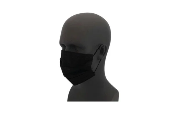 Black Pleated Face Mask - 182050BKW