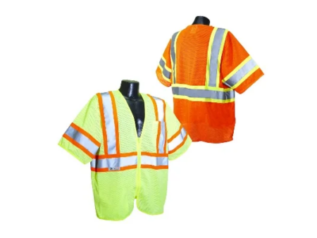 SV22-3 ECONOMY TYPE R CLASS 3 SAFETY VEST WITH TWO-TONE TRIM
