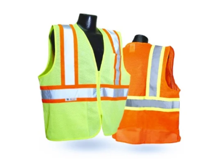 SV22-2 ECONOMY TYPE R CLASS 2 SAFETY VEST WITH TWO-TONE TRIM