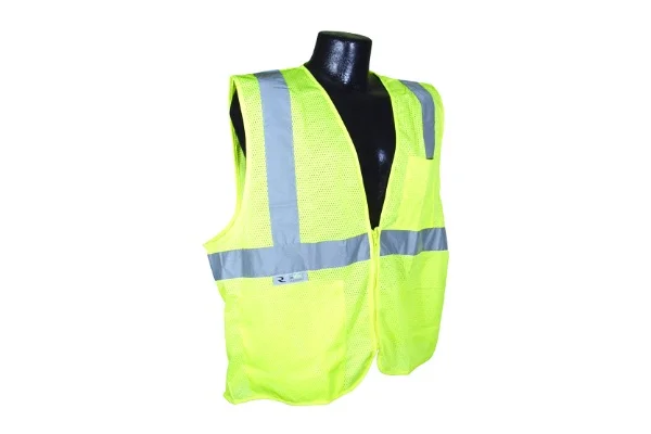 SV2Z ECONOMY TYPE R CLASS 2 SAFETY VEST WITH ZIPPER - Image 3