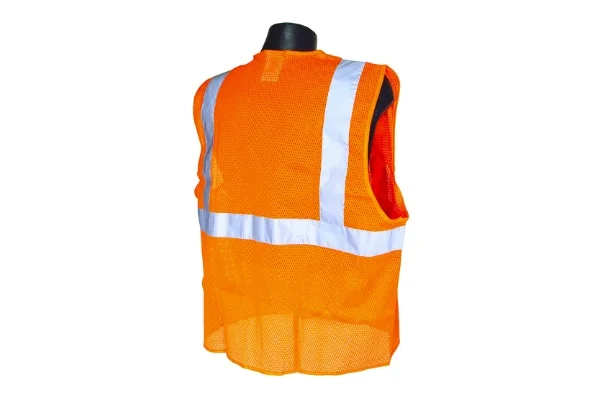 SV2Z ECONOMY TYPE R CLASS 2 SAFETY VEST WITH ZIPPER - Image 6