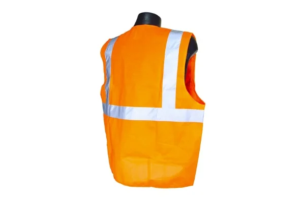 SV2Z ECONOMY TYPE R CLASS 2 SAFETY VEST WITH ZIPPER - Image 8